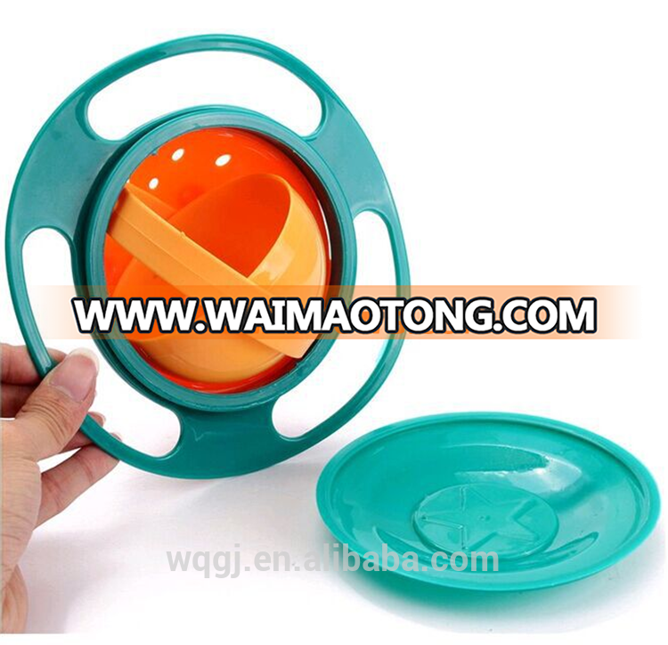 Kid Eating 360 Degrees Rotating UFO Bowl Baby Universal Gyro Bowl As See On TV